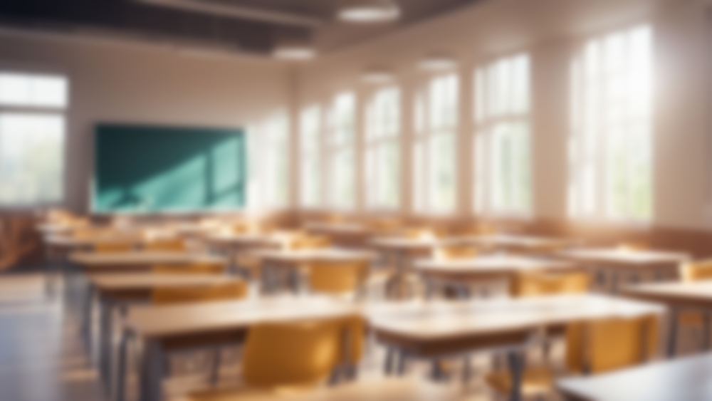 Generic classroom representing the context of Drazin & Warshaw filing a notice of claim with the Glen Ridge School Board regarding Ridgewood Avenue Elementary School.